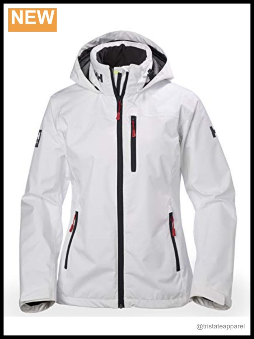 Helly Hansen Crew Midlayer Fleece Lined Waterproof Rain Jacket Anorak